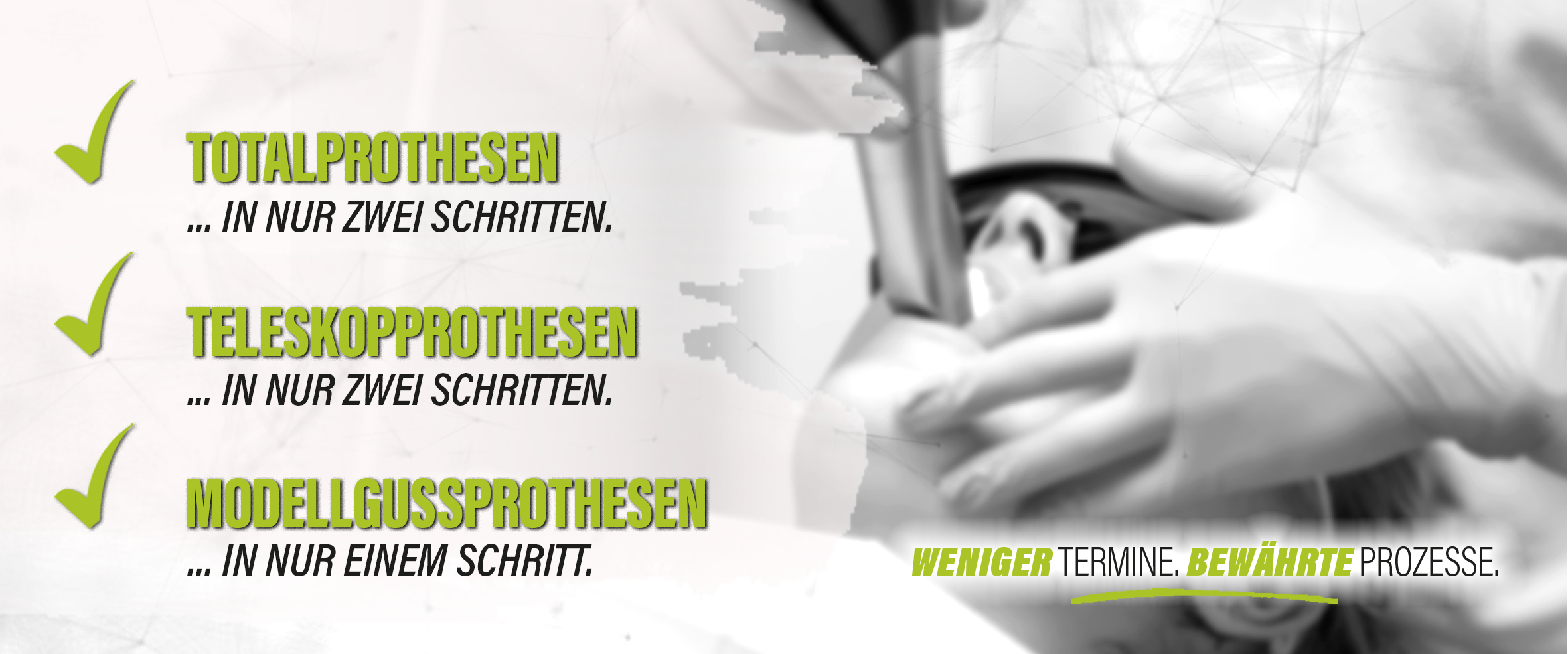 Visualisierung Thema Prothetik in 2 Schritten